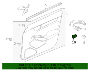 Кнопка открытия багажника передняя левая Honda Civic XI FE/FL 22-26 4d