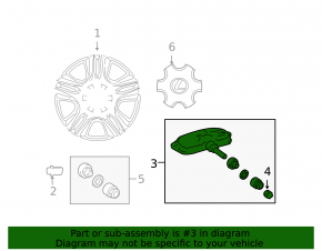 Датчик давления колеса Toyota Prius 30 10-15