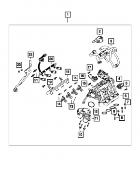 Коллектор впускной Fiat 500L 14-14 1.4T
