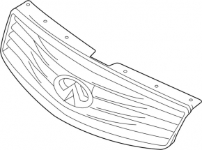 Grilă radiator Infiniti QX50 14-15 fără cameră