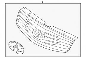 Grilă radiator Infiniti QX50 14-15 fără cameră