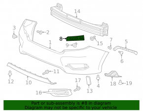 Крепление заднего бампера правое внутреннее Honda Civic X FC 16-21 4d