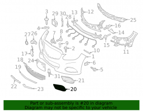 Grilă bara față dreapta Mercedes Clasa E W212 14-16 Elegance