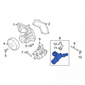 Фланец системы охлаждения Ford Escape MK4 20-22 1.5Т