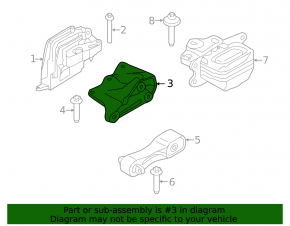 Кронштейн двигателя правый Mini Cooper F56 3d 14-23 1.5t акпп