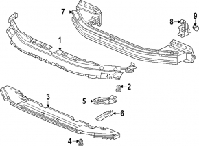 Усилитель переднего бампера Honda Civic XI FE/FL 22-26