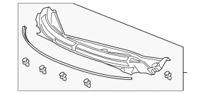 Решетка дворников пластик Honda CRZ 11-16