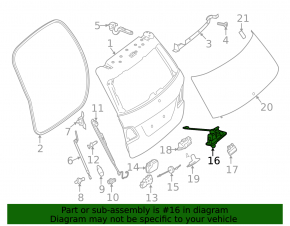 Ручка двери багажника Mercedes GLS-class X166 13-15 с кнопкой под камеру, под 360