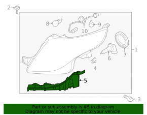 Крепление фары нижнее левое Ford Explorer 11-15 дорест