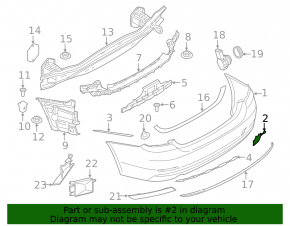 Заглушка буксировочного крюка заднего бампера BMW 4 F32/33/36 18-20