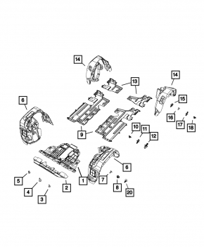 Căptușeală aripă spate dreapta pentru Jeep Renegade 19-23