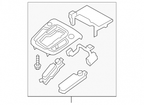 Capacul schimbatorului Hyundai Kona 18-21 FWD cu butoane