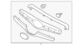Grilă radiator Subaru Forester 19-24 SK superioară, neagră