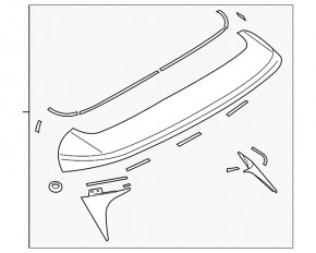 Спойлер двери багажника Mazda CX-5 13-16