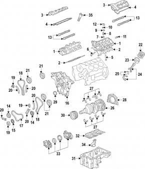 Коленвал Cadillac CTS 14-15 3.6 LFX