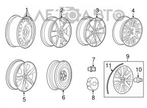 Колпак колесный 4шт R16 Chevrolet Cruze 11-16