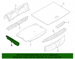 Пенопласт багажника правый BMW X2 F39 18-23