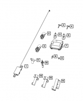 Ключ Jeep Grand Cherokee WK2 14-22 smart, 3 кнопки