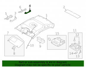 Ручка потолка задняя левая Hyundai Elantra 21-26 серая