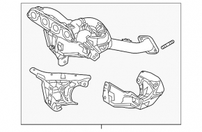 Коллектор выпускной с катализатором Mazda CX-5 13-15 FWD 2.0