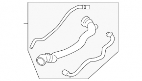 Патрубок охлаждения верхний BMW X3 F25 15-17 2.0d