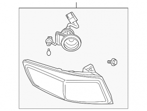 Lampa exterioară aripă stângă Infiniti FX35 FX45 03-06 pre-restilizare SUA
