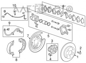 Suport spate dreapta pentru Acura MDX 14-16, post-restilizare