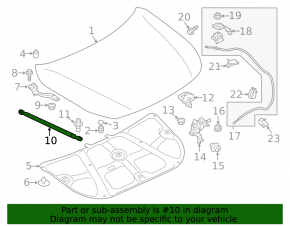 Амортизатор капота правый Subaru Outback 15-19