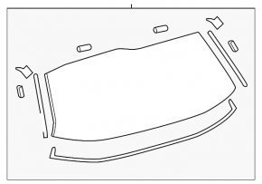Стекло заднее двери багажника Toyota Sienna 11-20