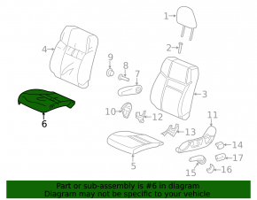 Водительское сидение Honda CRV 12-14 без airbag, ткань серая
