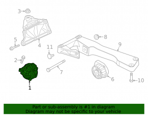Подушка двигателя левая BMW 3 F30 12-18 3.0T N55 B58