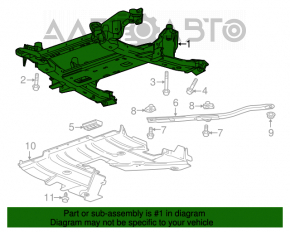 Подрамник передний Cadillac ATS 13-15 дорест awd