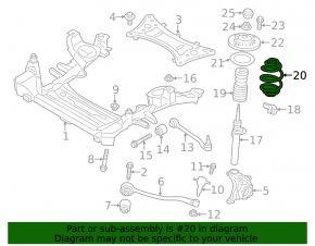 Пружина передняя левая BMW X3 F25 13-17 2.0T, 3.0