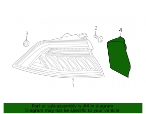 Capac stop aripă stânga Audi Q8 19-26