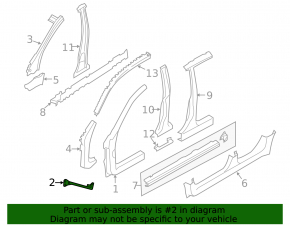 Распорка кузова передняя правая Subaru Impreza WRX GH 08-14