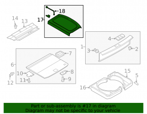 Полка багажника VW Tiguan 09-18 черн
