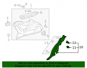 Накладка задней стойки нижняя левая Lexus RX300 RX330 RX350 RX400h 04-08 беж