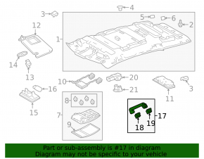 Ручка потолка задняя левая Lexus RX350 RX450h 16-22 серая