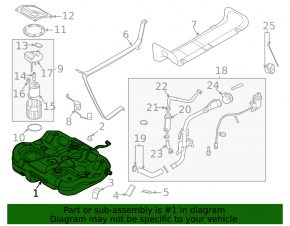 Топливный бак Hyundai Sonata 20-23 2.5