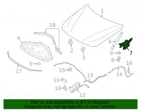 Петля капота левая BMW 3 F30 4d 12-18