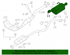Глушитель задняя часть бочка Subaru Outback 20-23