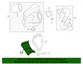 Воздухоприемник Audi A6 C7 12-18 2.0T, 3.0T