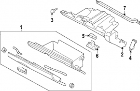 Перчаточный ящик, бардачок Subaru Forester 25-26