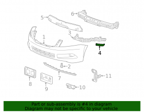 Крепление переднего бампера правое Honda CRV 12-16