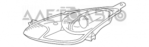 Фара передняя правая Toyota CELICA 2003, галоген. слом креп, под полировку