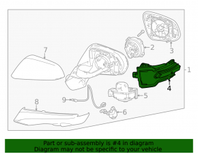 Oglindă semnalizator stânga Lexus NX 22-25
