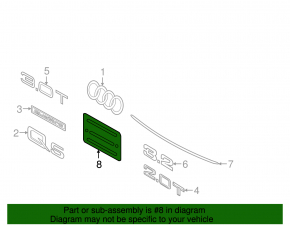 Рамка под номер задняя Audi Q5 8R 09-17