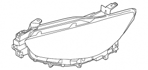 Стекло фары переднее левое Mazda CX-5 13-16 галоген