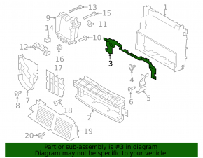Deflector superior radiator pentru Land Rover Range Rover 2013-2017 pre-restyling, 3.0, 5.0