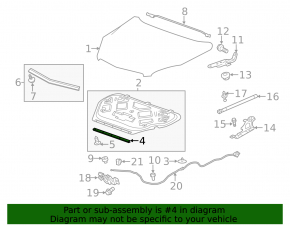 Уплотнитель капота Chevrolet Equinox 10-17